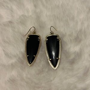 Kendra Scott earrings in black and gold